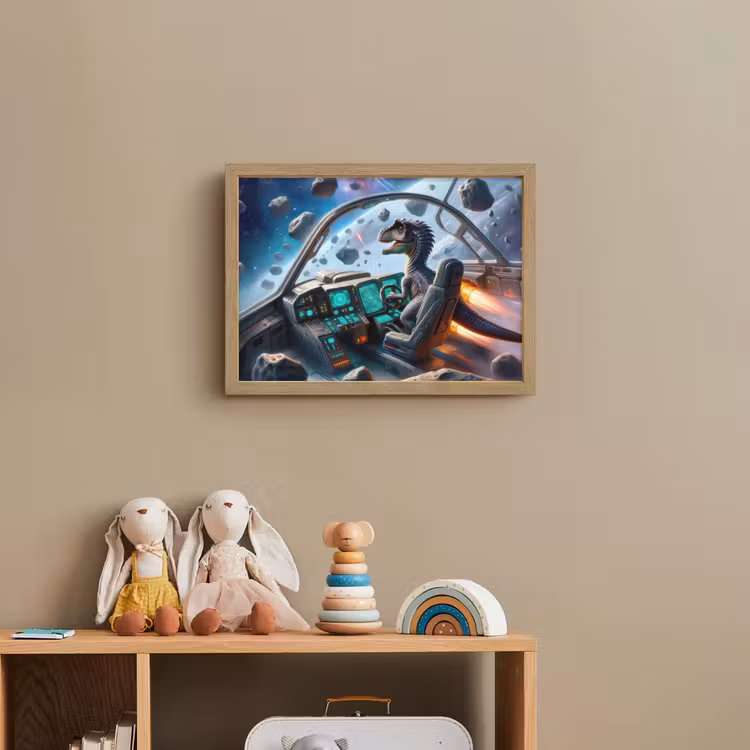Dino - Ruimte - Jongens Light Box met batterij (Wandlamp kind) middel -sfeer2_kind