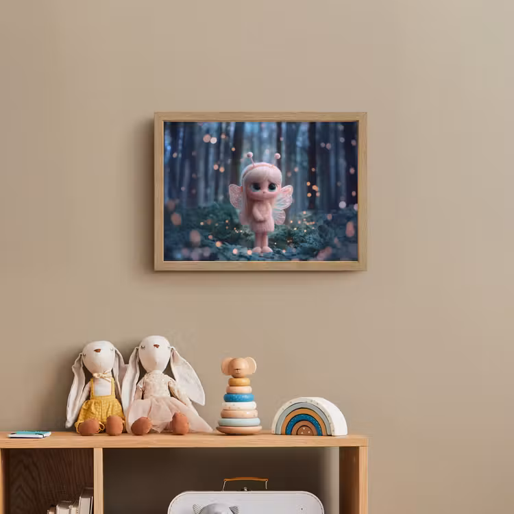 Elfje - Cartoon - Bos - Lichtjes Light Box met batterij (Wandlamp kind) middel -sfeer2_kind