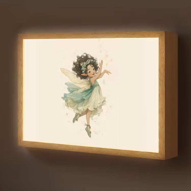 Fee - Groen - Magie Light Box met batterij (Wandlamp kind) middel -z3d_website