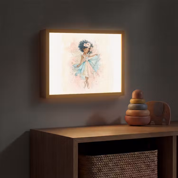 Fee - Pastel - Magie Light Box met batterij (Wandlamp kind) middel -sfeer5_kind