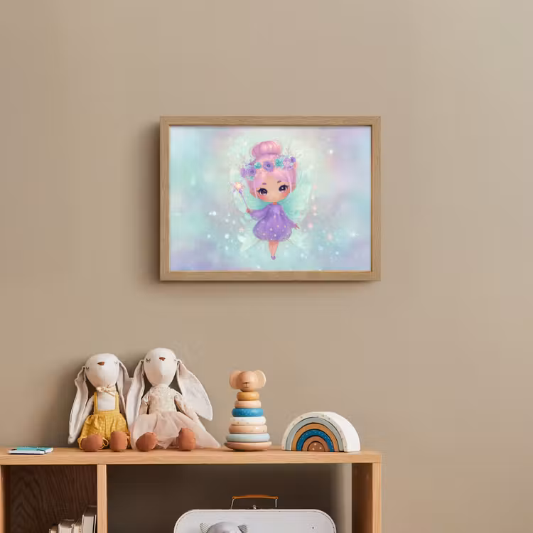 Fee - Paars - Glinsters Light Box met batterij (Wandlamp kind) middel -sfeer2_kind