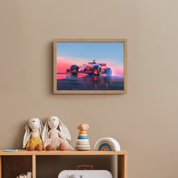 Formule 1 - Race  - Auto - Jongens Light Box met batterij (Wandlamp kind) middel -sfeer2_kind