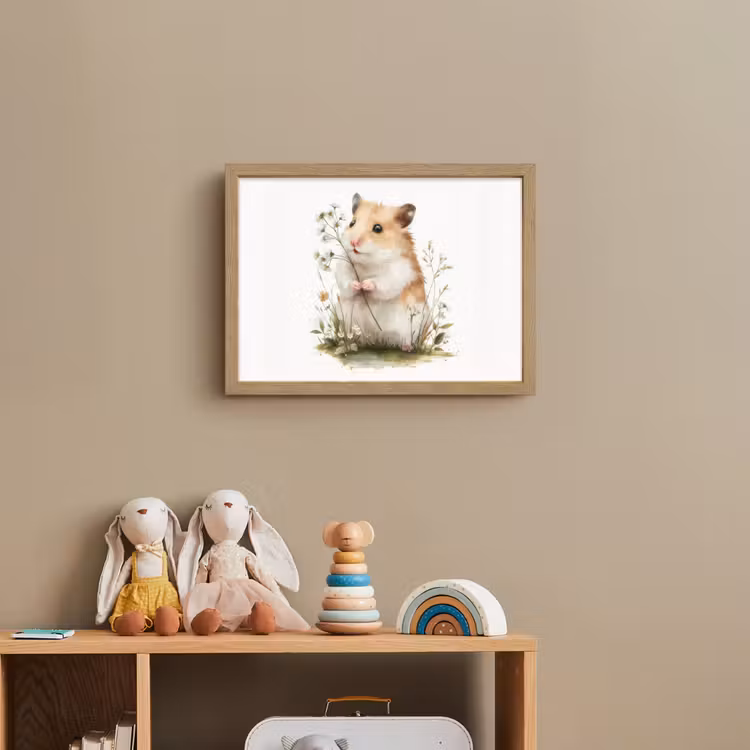 Hamster - Bloemen Light Box met batterij (Wandlamp kind) middel -sfeer2_kind