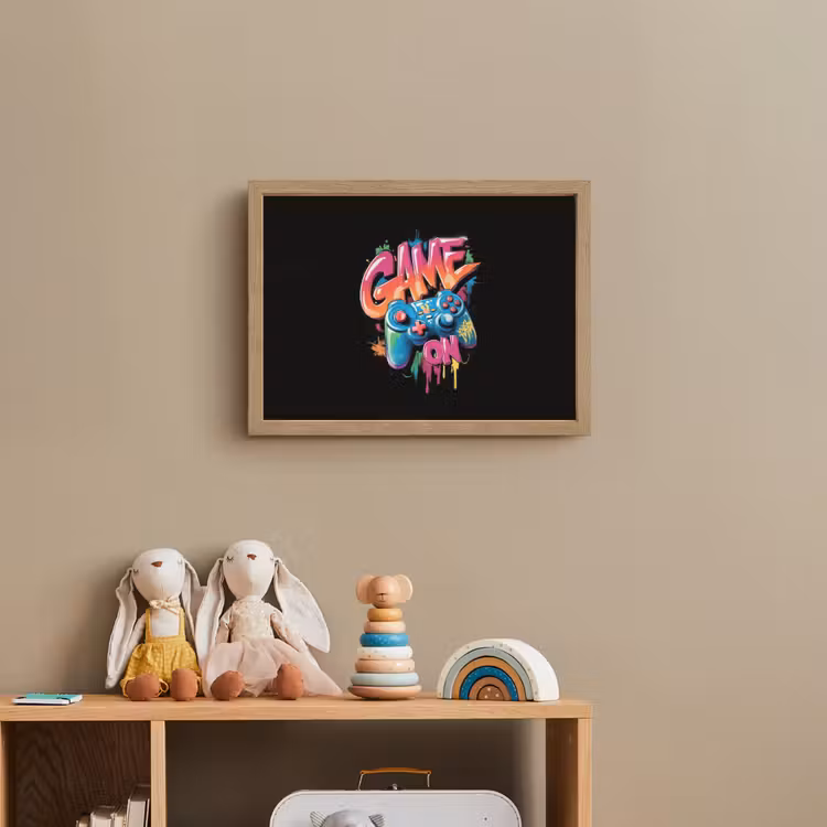 Illustratie - Graffiti - Kleurrijk - Controller Light Box met batterij (Wandlamp kind) middel -sfeer2_kind