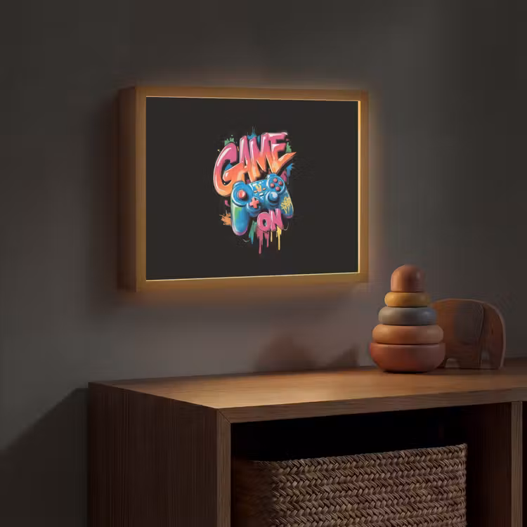 Illustratie - Graffiti - Kleurrijk - Controller Light Box met batterij (Wandlamp kind) middel -sfeer5_kind