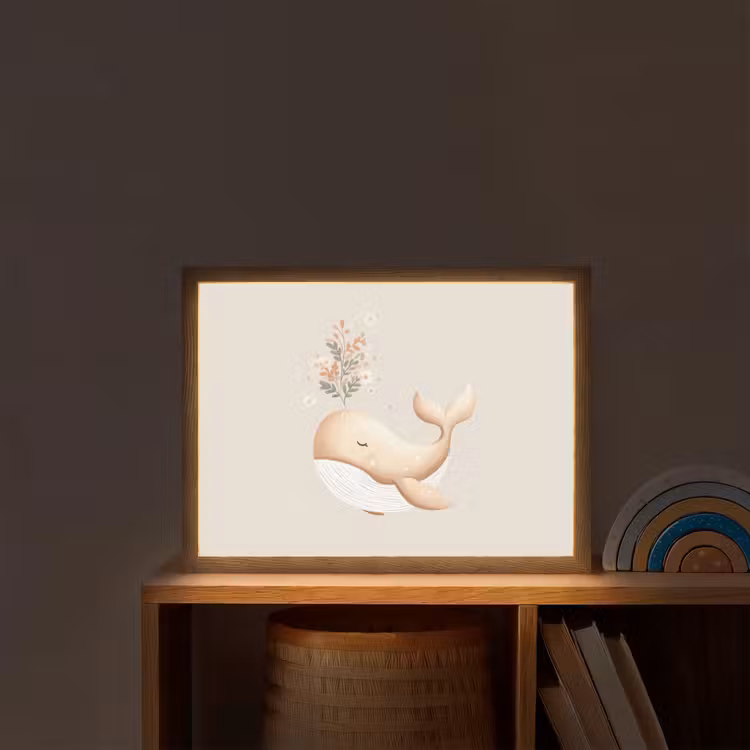 Illustratie - Minimalistisch - Illustratie - Bloemen Light Box met batterij (Wandlamp kind) middel -sfeer1_kind