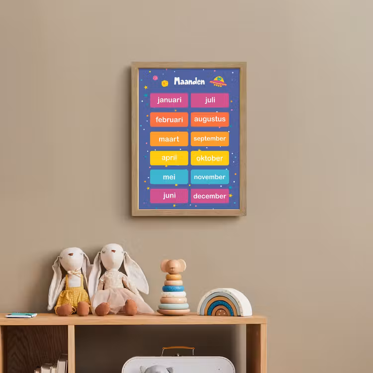 Maanden - Educatief - Leren voor kinderen - Ruimte Light Box met batterij (Wandlamp kind) middel -sfeer2_kind