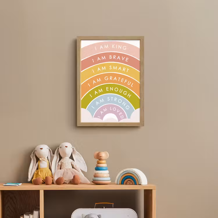 Regenboog - Kleuren - Quotes Light Box met batterij (Wandlamp kind) middel -sfeer2_kind