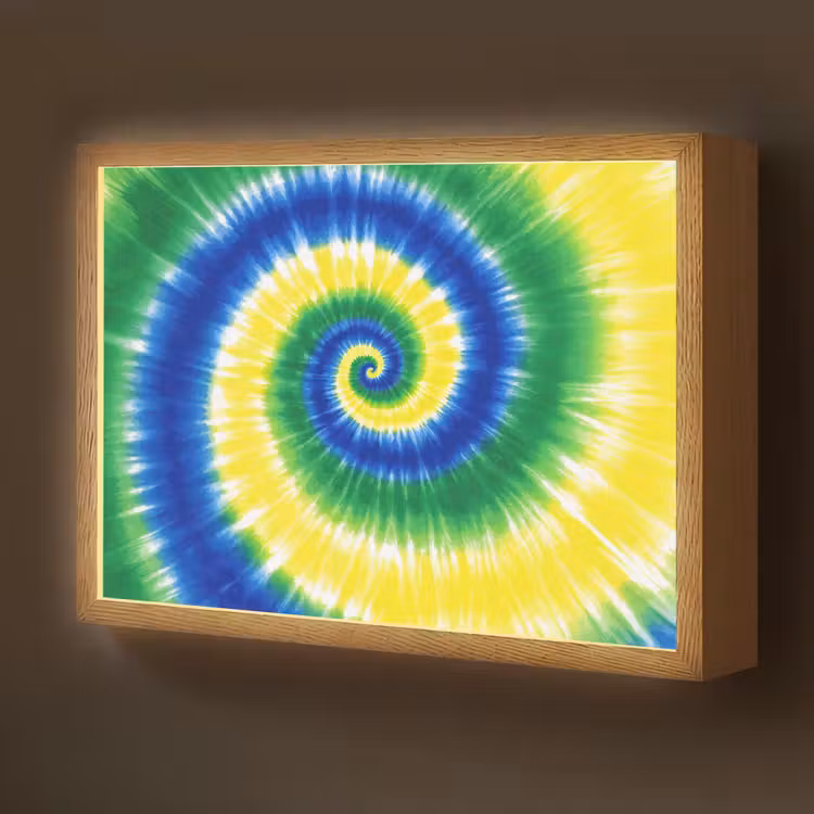 Spiraal - Groen - Draaiend Light Box met batterij (Wandlamp kind) middel -z3d_website