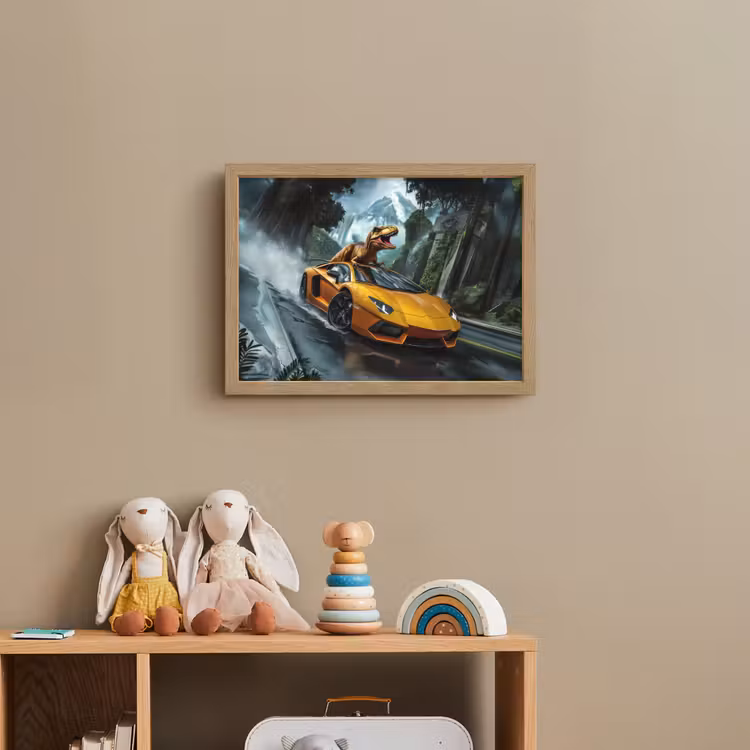 T-Rex - Auto - Regenwoud Light Box met batterij (Wandlamp kind) middel -sfeer2_kind