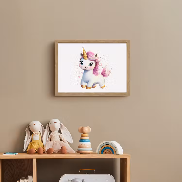 Eenhoorn - Roze - Magie Light Box met batterij (Wandlamp kind) middel -sfeer2_kind