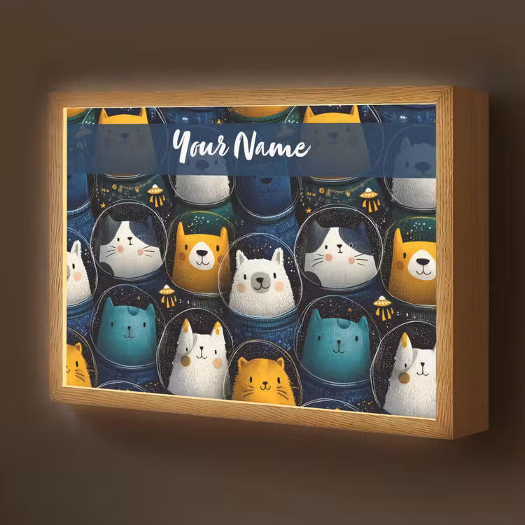 Dieren - Ruimtepakken - Sterren Light Box met batterij (Wandlamp kind) middel -z3d_website