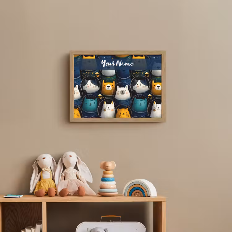 Dieren - Ruimtepakken - Sterren Light Box met batterij (Wandlamp kind) middel -sfeer2_kind