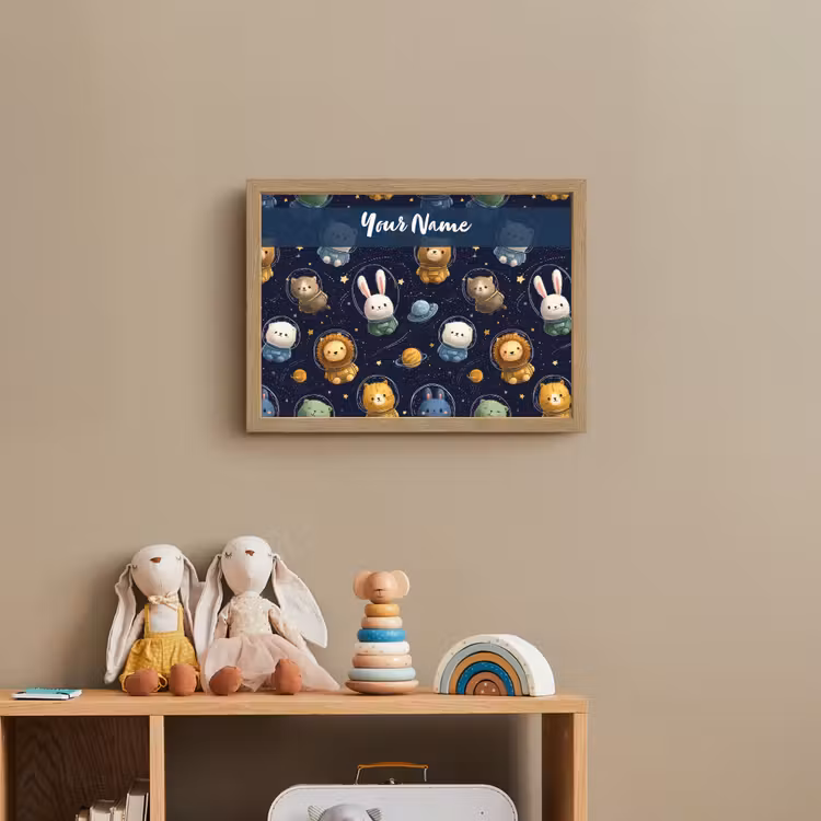 Dieren - Sterrenhemel - Ruimte Light Box met batterij (Wandlamp kind) middel -sfeer2_kind