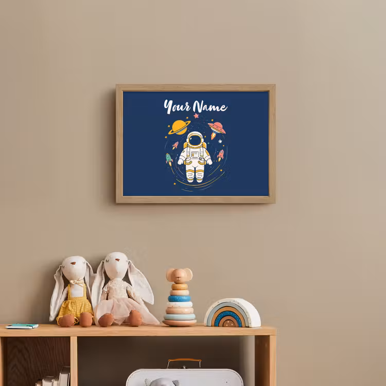 Astronaut - Planeten - Raket Light Box met batterij (Wandlamp kind) middel -sfeer2_kind