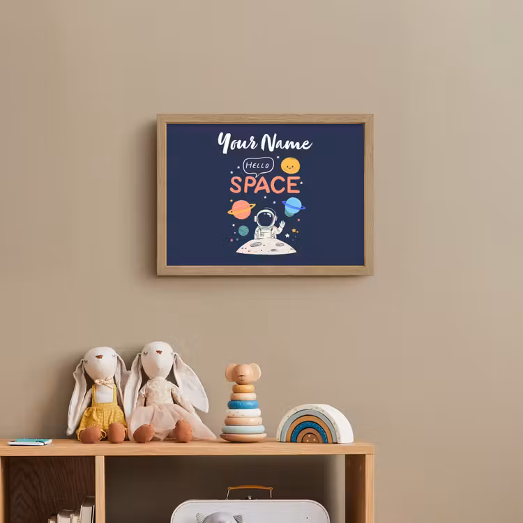 Astronaut - Ruimte - Planeten Light Box met batterij (Wandlamp kind) middel -sfeer2_kind