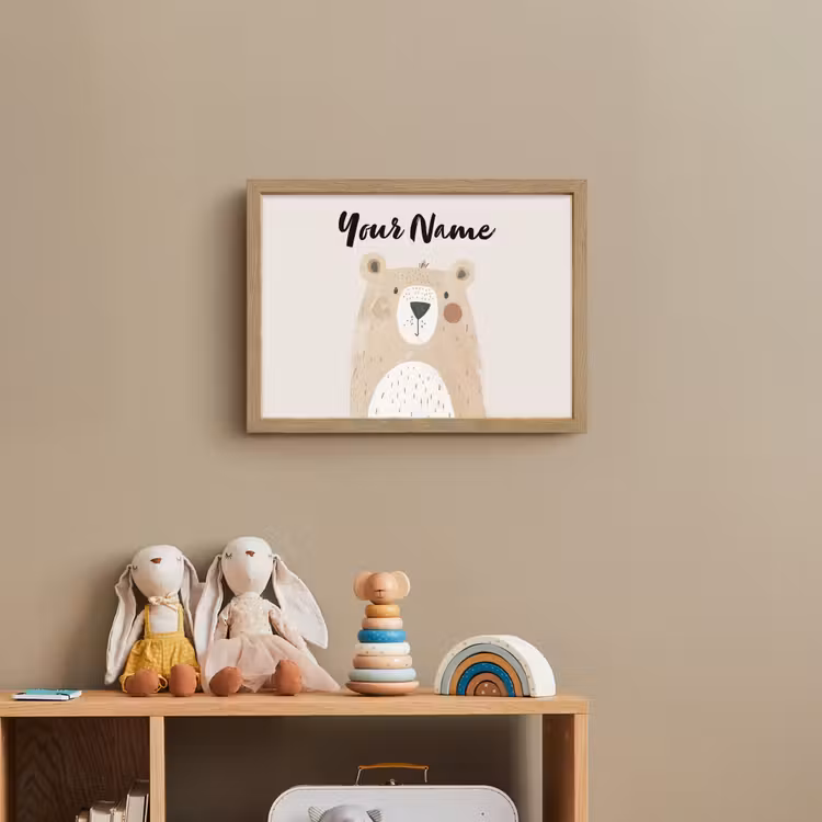 Beer - Dier - Wilde dieren Light Box met batterij (Wandlamp kind) middel -sfeer2_kind