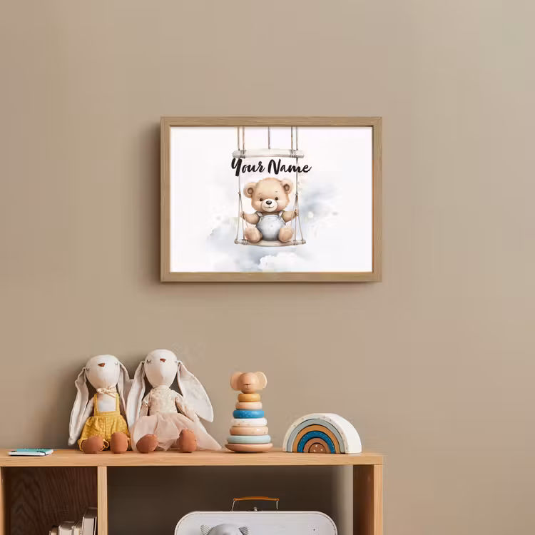 Beer - Baby - Dier - Kinderen Light Box met batterij (Wandlamp kind) middel -sfeer2_kind