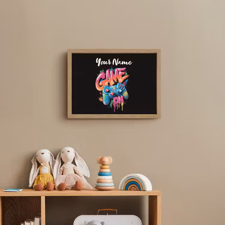 Controller - Game - Graffiti - Tekst Light Box met batterij (Wandlamp kind) middel -sfeer2_kind
