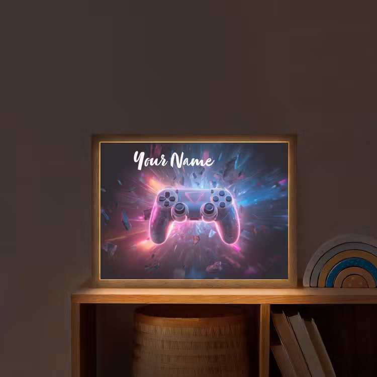 Controller - Neon - Game Light Box met batterij (Wandlamp kind) middel -sfeer1_kind
