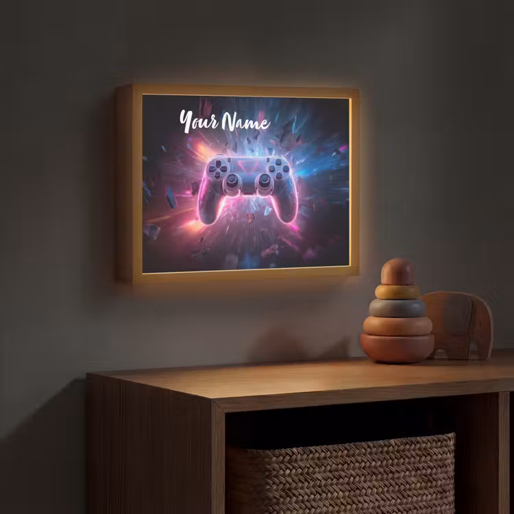 Controller - Neon - Game Light Box met batterij (Wandlamp kind) middel -sfeer5_kind