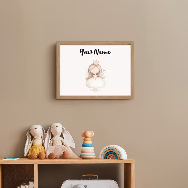 Kroon - Ballerina - Kroon - Minimalistisch Light Box met batterij (Wandlamp kind) middel -sfeer2_kind