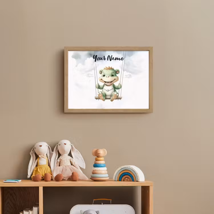 Dino - Baby dier - Kinderen Light Box met batterij (Wandlamp kind) middel -sfeer2_kind