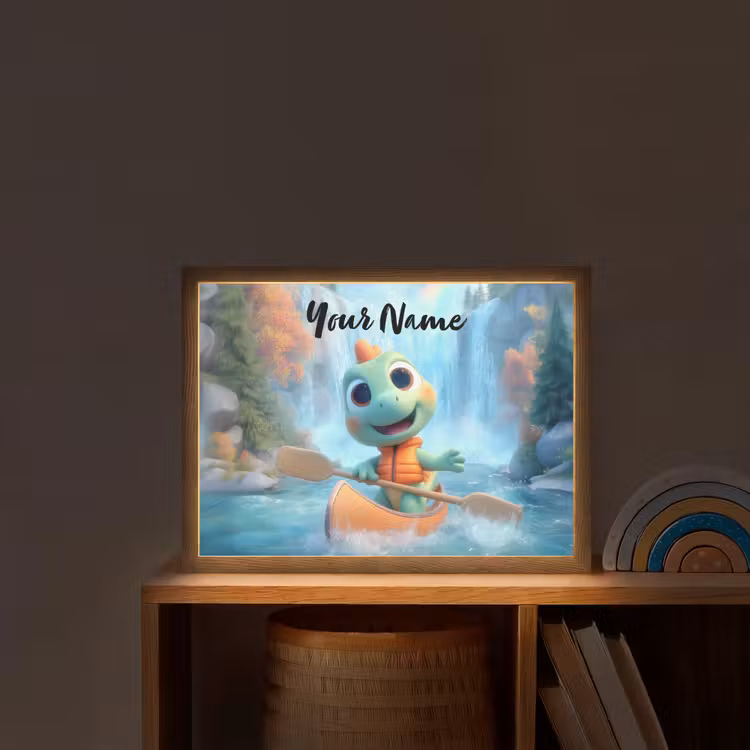 Dino - Natuur - Waterval Light Box met batterij (Wandlamp kind) middel -sfeer1_kind