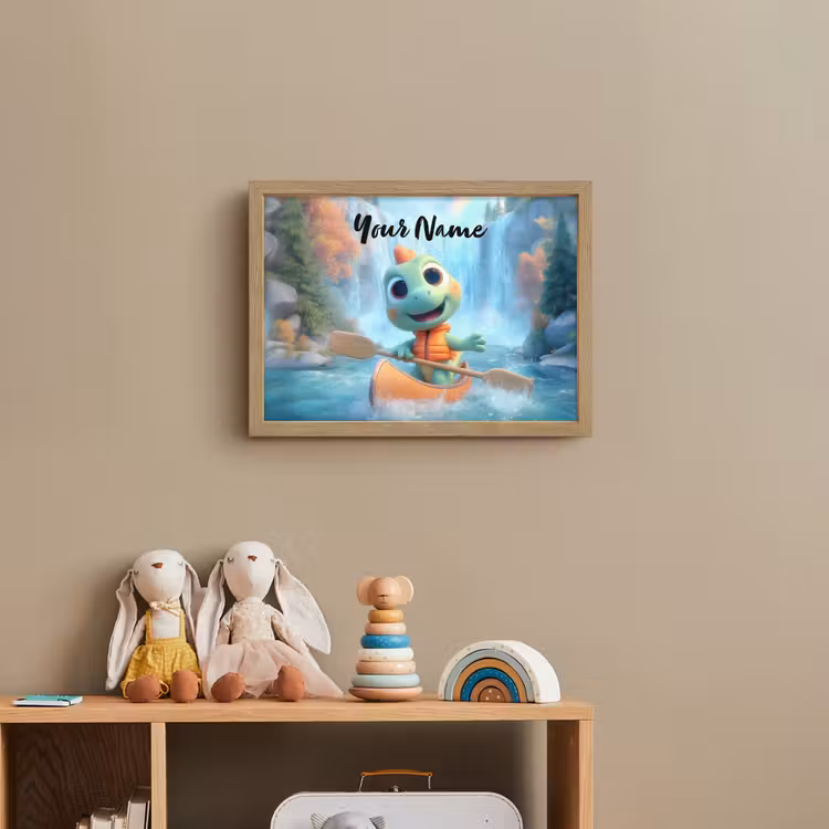 Dino - Natuur - Waterval Light Box met batterij (Wandlamp kind) middel -sfeer2_kind