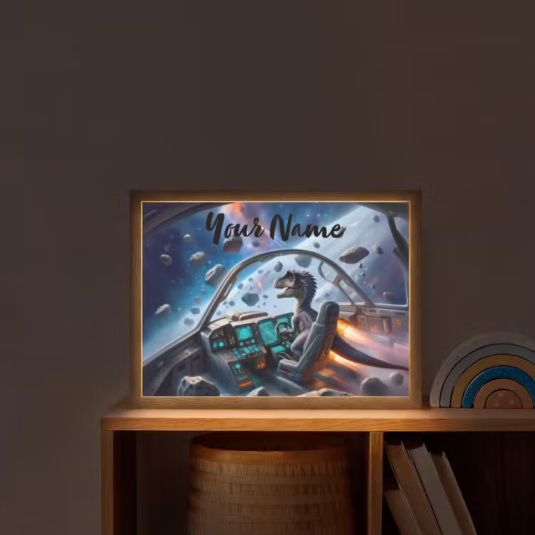 Dino - Ruimte - Jongens Light Box met batterij (Wandlamp kind) middel -sfeer1_kind