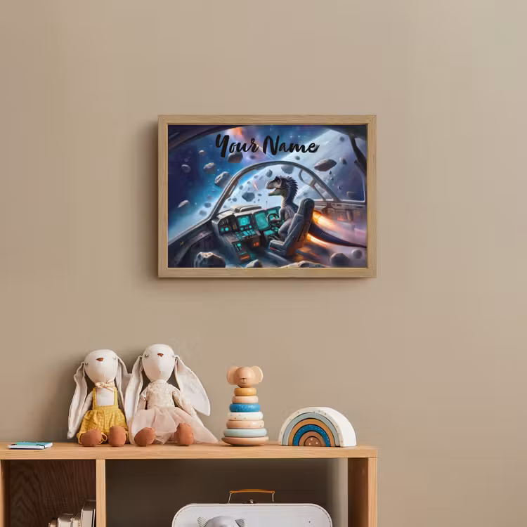 Dino - Ruimte - Jongens Light Box met batterij (Wandlamp kind) middel -sfeer2_kind