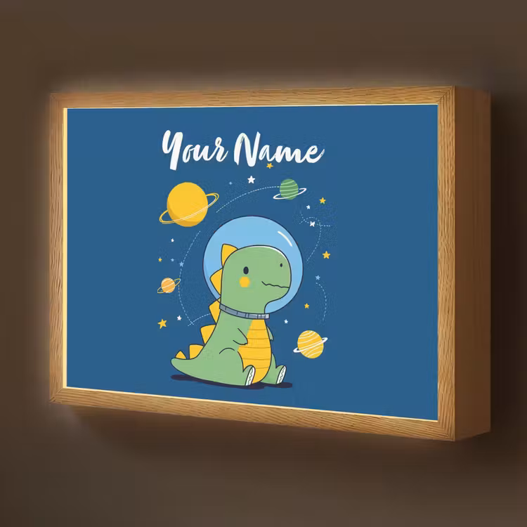 Dino - Ruimte - Planeten Light Box met batterij (Wandlamp kind) middel -z3d_website