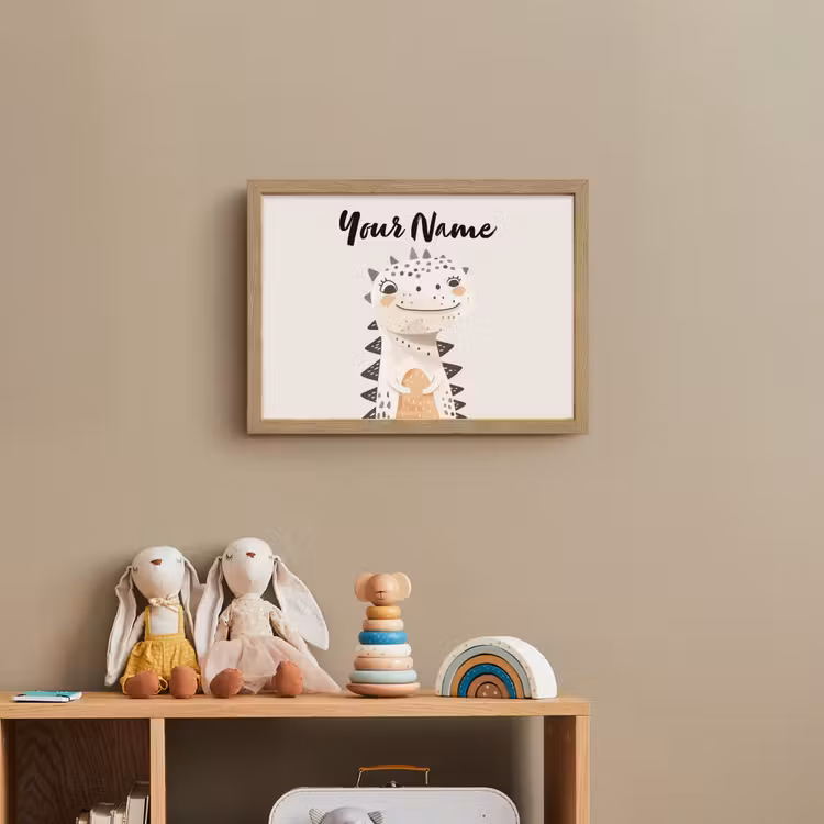 Dinosaurus - Pastel kleuren Light Box met batterij (Wandlamp kind) middel -sfeer2_kind