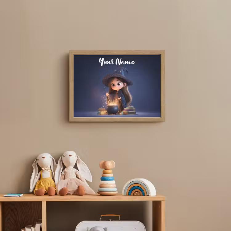Tovenares - Magisch - Blauw - Toveren Light Box met batterij (Wandlamp kind) middel -sfeer2_kind