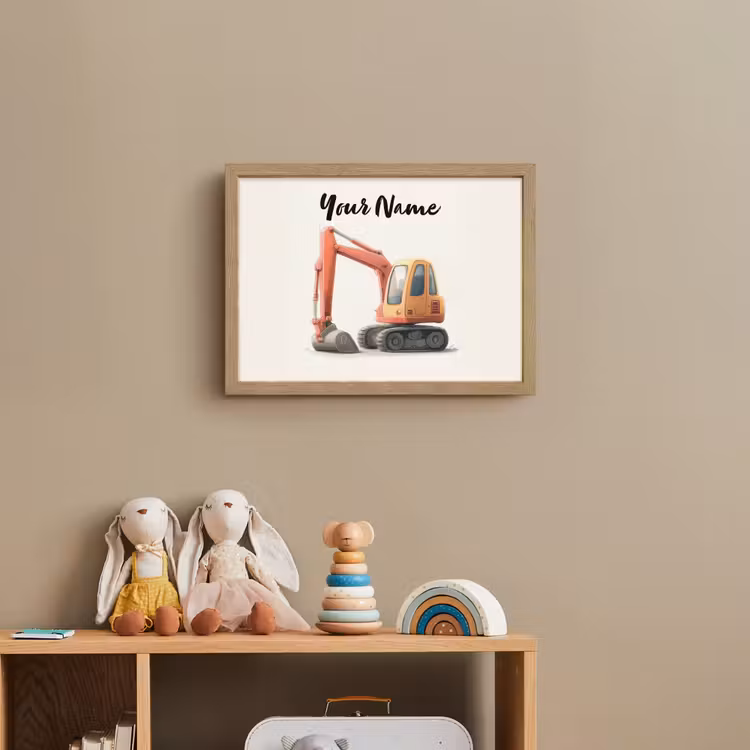 Graafmachine - Getekend - Oranje Light Box met batterij (Wandlamp kind) middel -sfeer2_kind