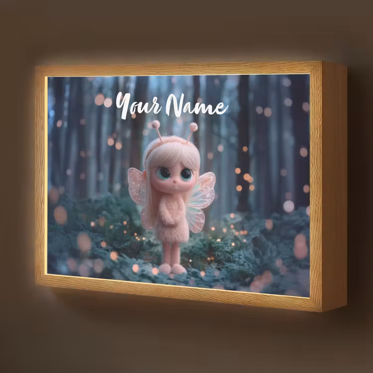 Fairy - Bos - Glitters Light Box met batterij (Wandlamp kind) middel -z3d_website