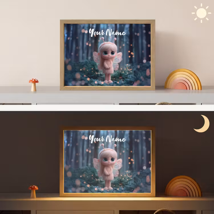Fairy - Bos - Glitters Light Box met batterij (Wandlamp kind) middel -sfeer3_kind