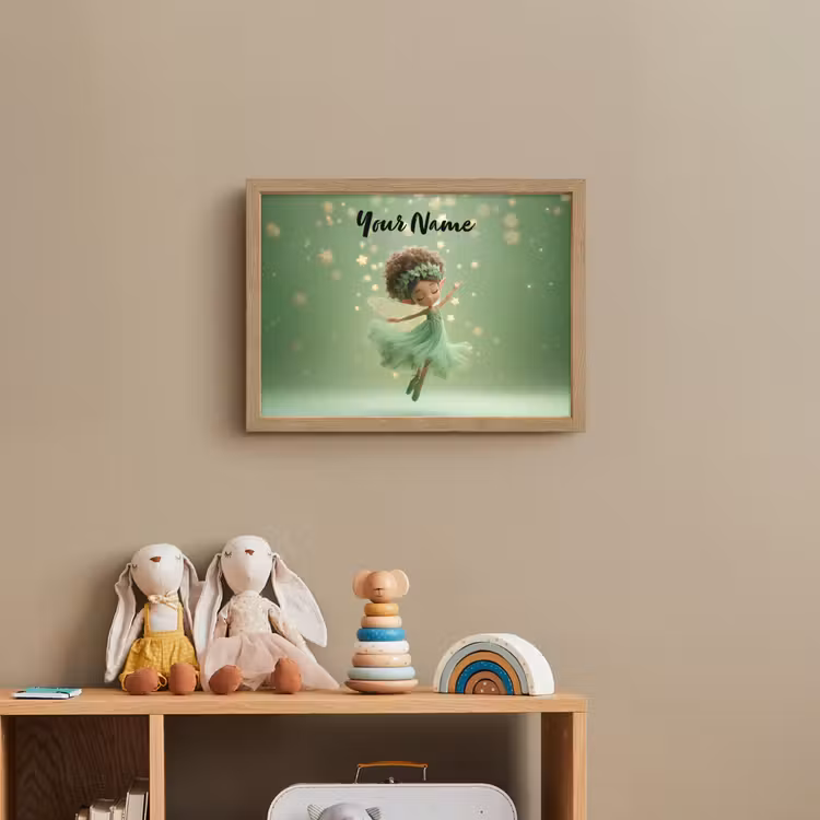 Fee - Groen - Sprookje - Sterren Light Box met batterij (Wandlamp kind) middel -sfeer2_kind