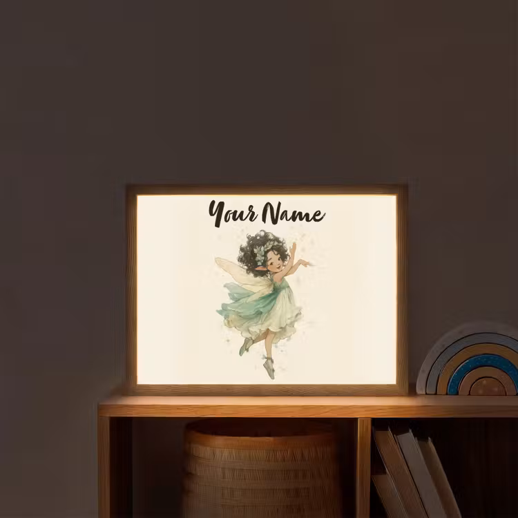 Fee - Groen - Magie Light Box met batterij (Wandlamp kind) middel -sfeer1_kind