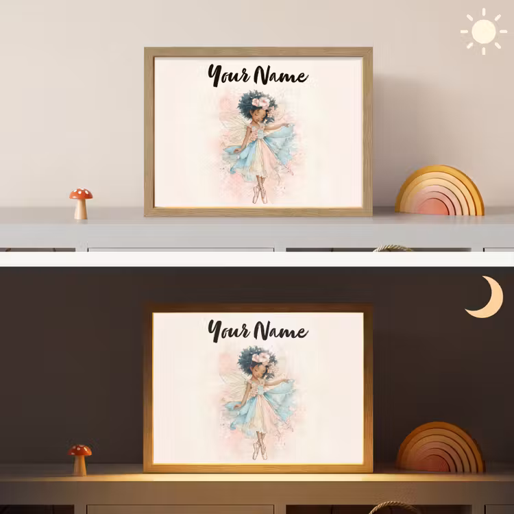 Fee - Pastel - Magie Light Box met batterij (Wandlamp kind) middel -sfeer3_kind