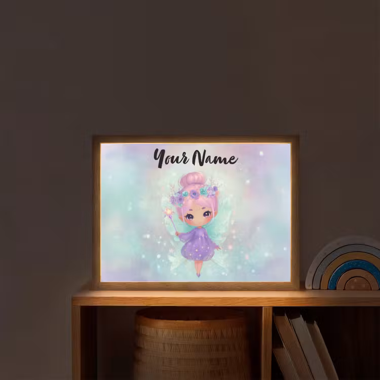 Fee - Paars - Glinsters Light Box met batterij (Wandlamp kind) middel -sfeer1_kind