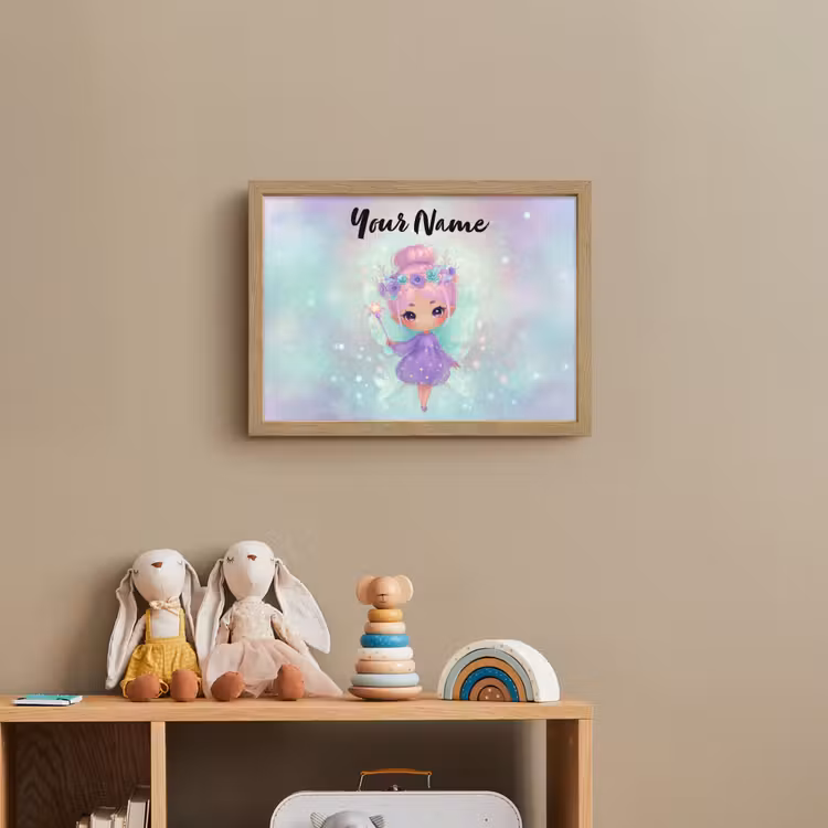 Fee - Paars - Glinsters Light Box met batterij (Wandlamp kind) middel -sfeer2_kind
