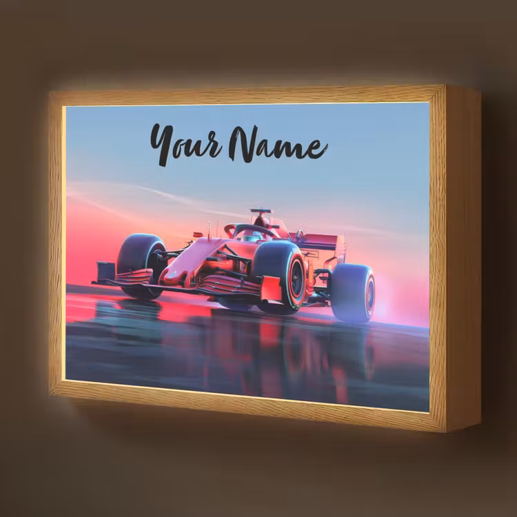 Formule 1 - Race  - Auto - Jongens Light Box met batterij (Wandlamp kind) middel -z3d_website