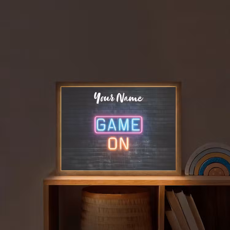 Game - Neon - Muur Light Box met batterij (Wandlamp kind) middel -sfeer1_kind