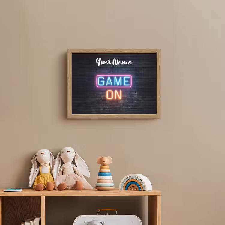Game - Neon - Muur Light Box met batterij (Wandlamp kind) middel -sfeer2_kind