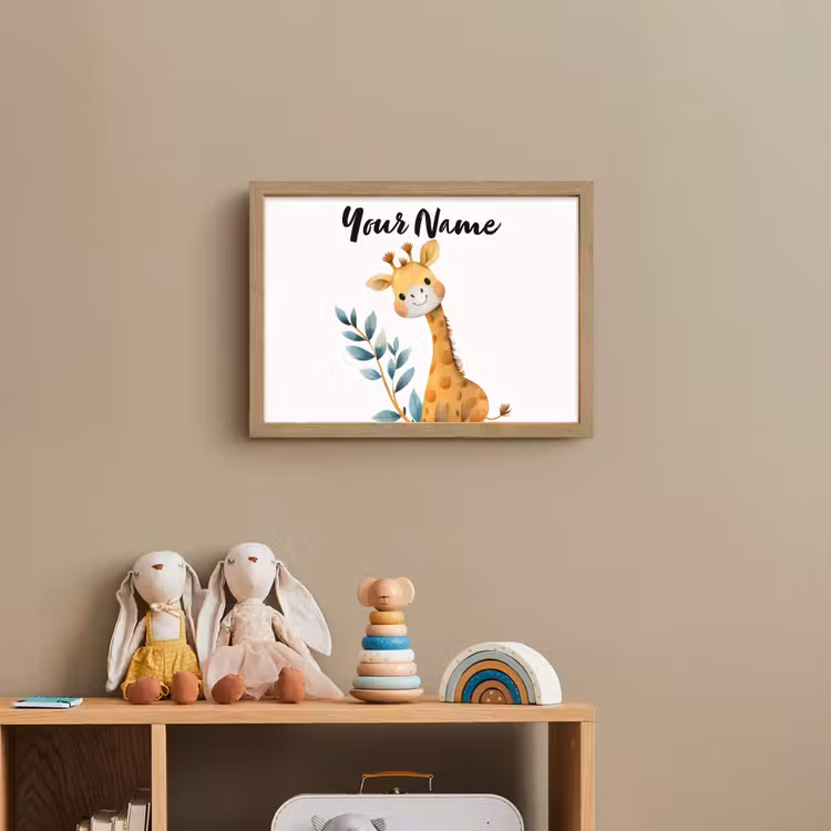 Giraf - Dier - Wilde dieren Light Box met batterij (Wandlamp kind) middel -sfeer2_kind