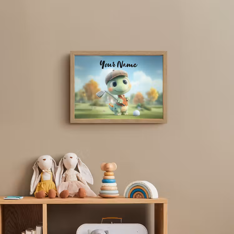 Golf - Dino - Groen Light Box met batterij (Wandlamp kind) middel -sfeer2_kind