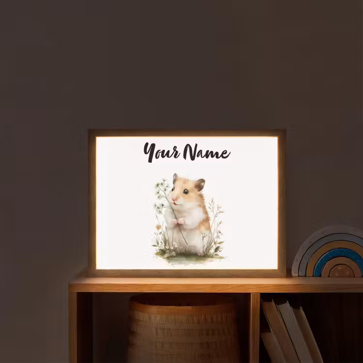 Hamster - Bloemen Light Box met batterij (Wandlamp kind) middel -sfeer1_kind