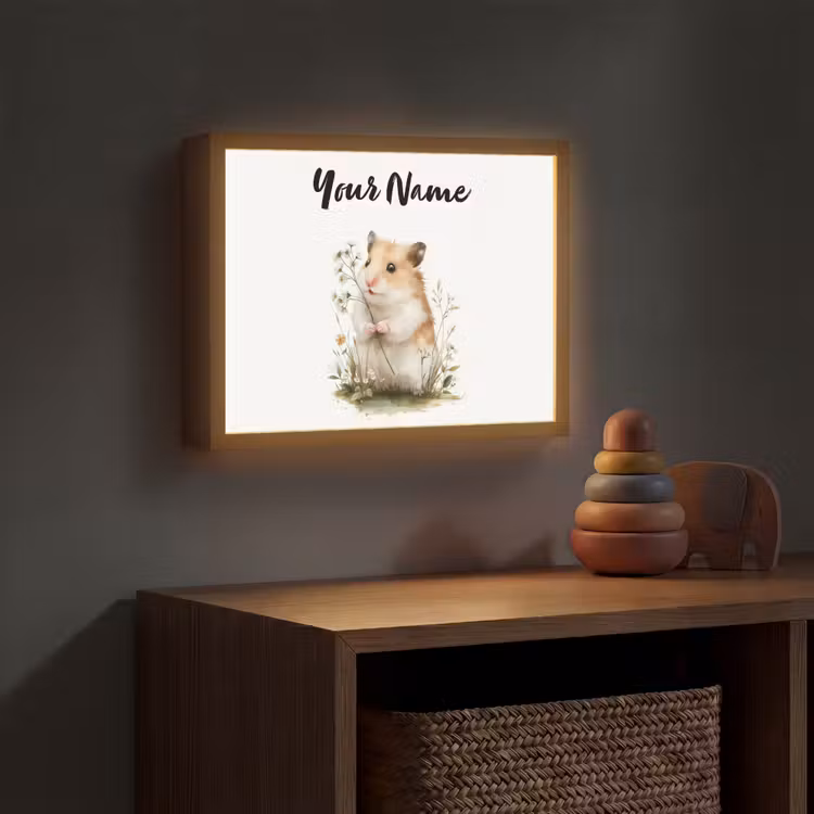 Hamster - Bloemen Light Box met batterij (Wandlamp kind) middel -sfeer5_kind