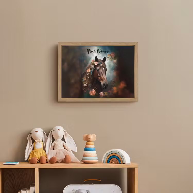 Paard - Natuur - Bloemen - Dieren - Bos Light Box met batterij (Wandlamp kind) middel -sfeer2_kind
